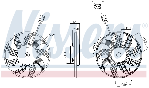 NISSENS 85866 Fan, engine...