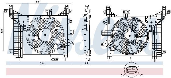 NISSENS 85891 вентилатор,...