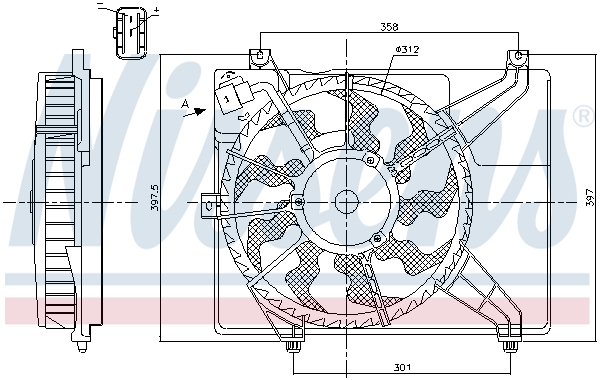 NISSENS 85893 вентилатор,...