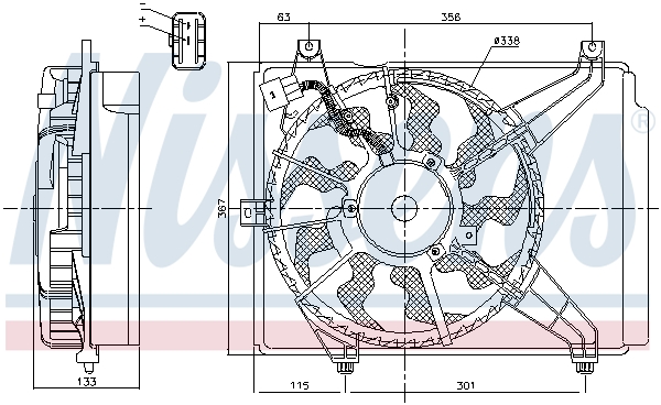 NISSENS 85894 вентилатор,...