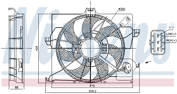 NISSENS 85898 вентилатор,...