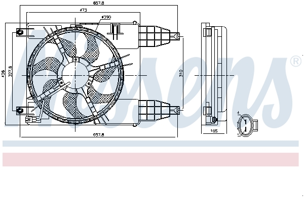 NISSENS 85942 вентилатор,...