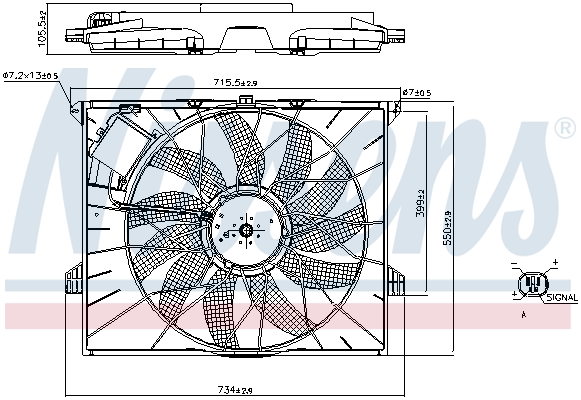 NISSENS 85955 Fan, engine...