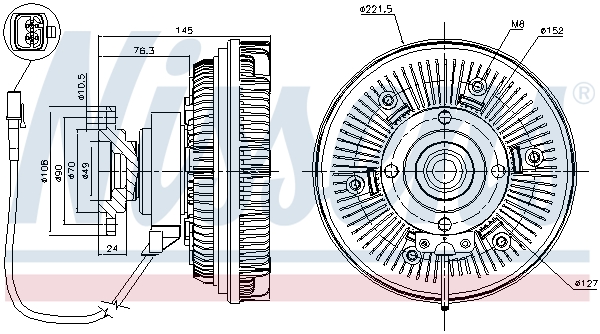 NISSENS 86022 съединител,...