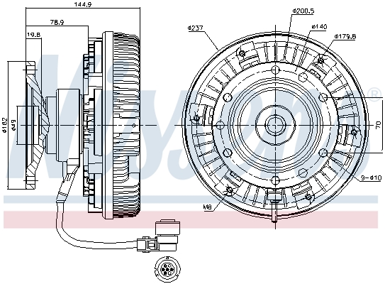 NISSENS 86055 съединител,...