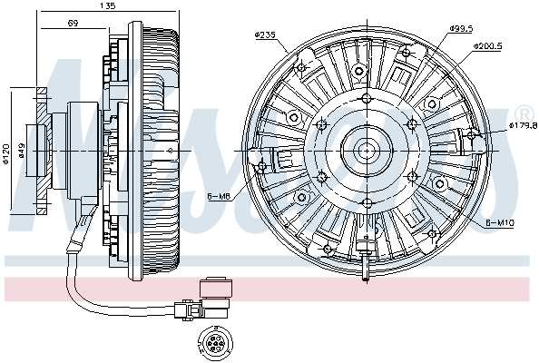 NISSENS 86077 съединител,...