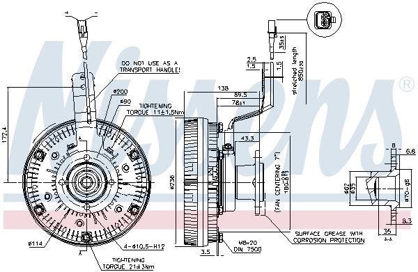 NISSENS 86079 съединител,...