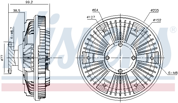 NISSENS 86084 съединител,...