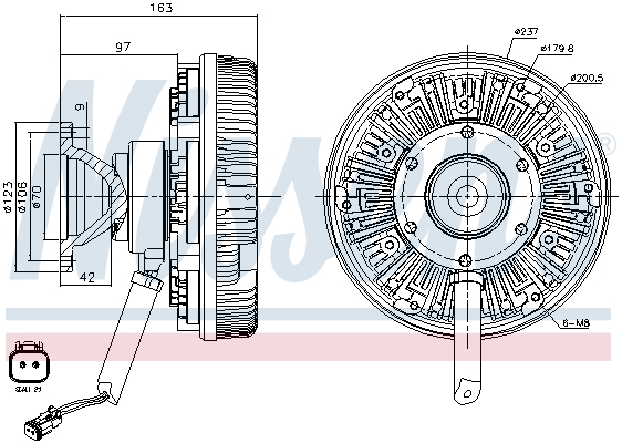 NISSENS 86106 съединител,...