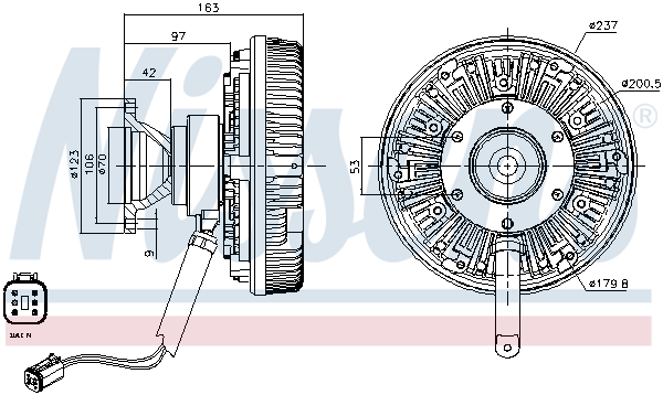 NISSENS 86116 съединител,...