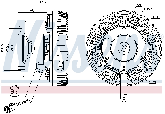 NISSENS 86154 съединител,...