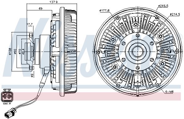 NISSENS 86184 съединител,...