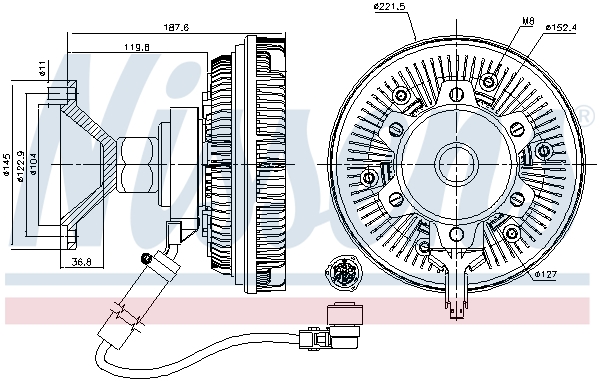 NISSENS 86238 съединител,...