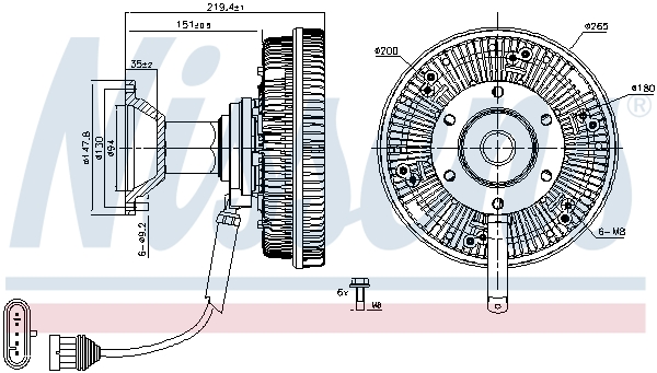 NISSENS 86242 съединител,...