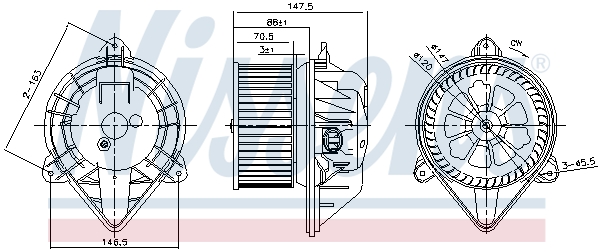 NISSENS 87024 вентилатор...