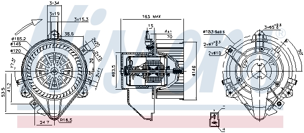 NISSENS 87131 вентилатор...