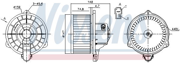 NISSENS 87161 вентилатор...