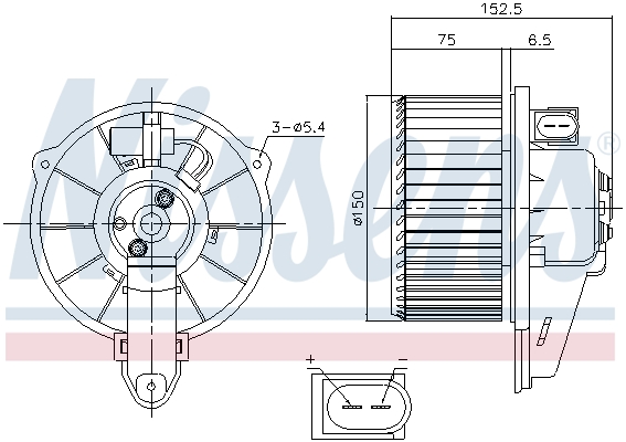 NISSENS 87221 Ventilatore...
