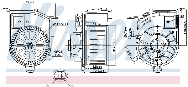 NISSENS 87450 вентилатор...