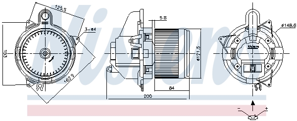 NISSENS 87501 вентилатор...