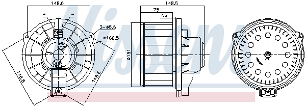 NISSENS 87620 Ventilatore...