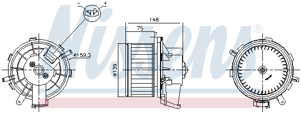 NISSENS 87622 Ventilatore...