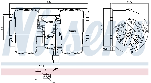 NISSENS 87715 Ventilatore...