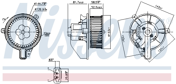 NISSENS 87898 Interior Blower for SKODA
