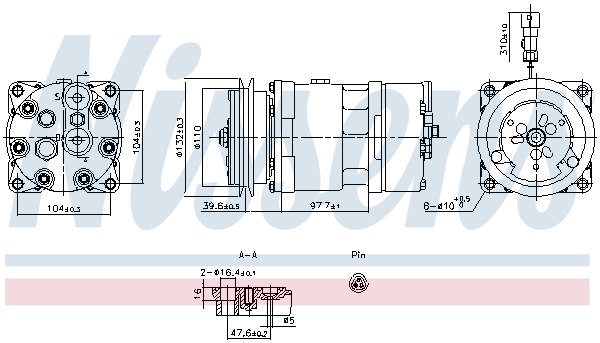 NISSENS 891098 Συμπιεστής, συστ. κλιματισμού for JAGUAR