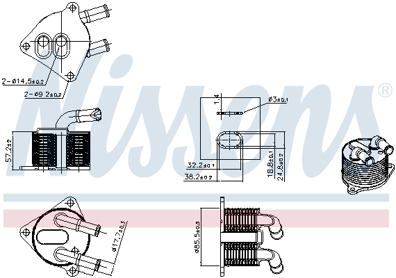 NISSENS 91510 Oil Cooler, automatic transmission for BMW MINI