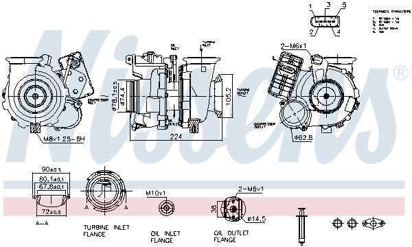 NISSENS 93462 ** FIRST FIT ** Υπερπληρωτής, υπερπλήρωση for BMW