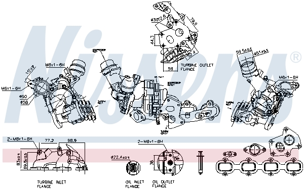 NISSENS 93513 ** FACTORY NEW ** Υπερπληρωτής, υπερπλήρωση for FIAT NISSAN OPEL RENAULT VAUXHALL
