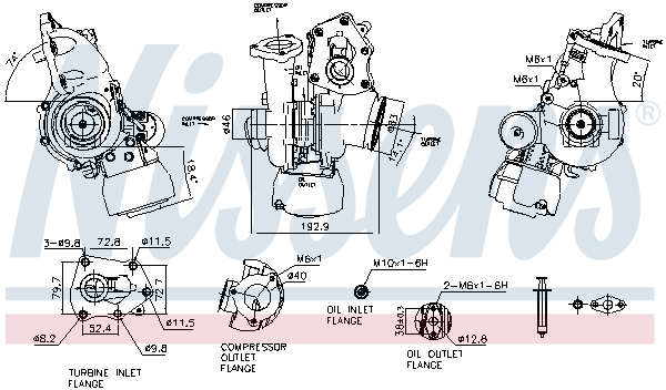 NISSENS 93521 ** FACTORY NEW ** Υπερπληρωτής, υπερπλήρωση for FIAT NISSAN OPEL RENAULT VAUXHALL