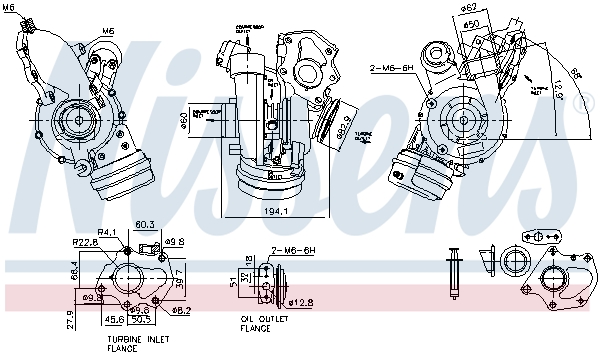 NISSENS 93856 ** FACTORY NEW ** Υπερπληρωτής, υπερπλήρωση for MERCEDES-BENZ NISSAN OPEL RENAULT VAUXHALL