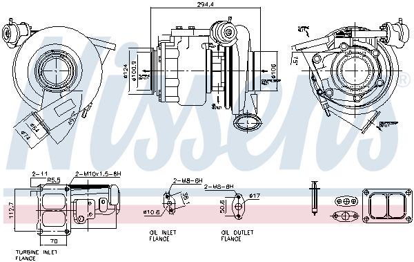 NISSENS 93915 ** FACTORY NEW ** Υπερπληρωτής, υπερπλήρωση for VOLVO