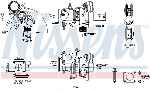 NISSENS 93932 ** FACTORY NEW ** Υπερπληρωτής, υπερπλήρωση for ALFA ROMEO FIAT JEEP LANCIA