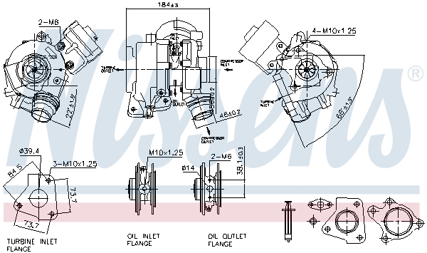 NISSENS 93937 ** FACTORY NEW ** Υπερπληρωτής, υπερπλήρωση for MITSUBISHI