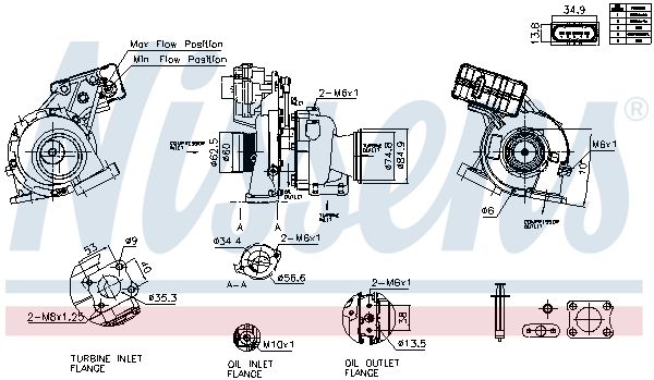 NISSENS 93944 ** FACTORY NEW ** Υπερπληρωτής, υπερπλήρωση for FIAT JEEP