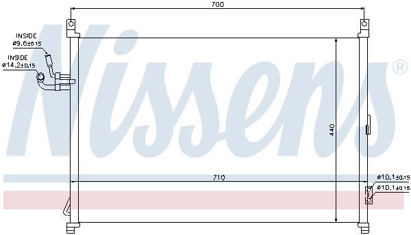 NISSENS 940014 кондензатор,...