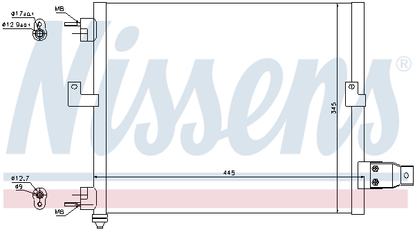 NISSENS 94036 кондензатор,...