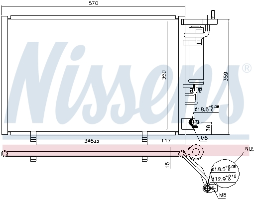 NISSENS 940500 кондензатор,...