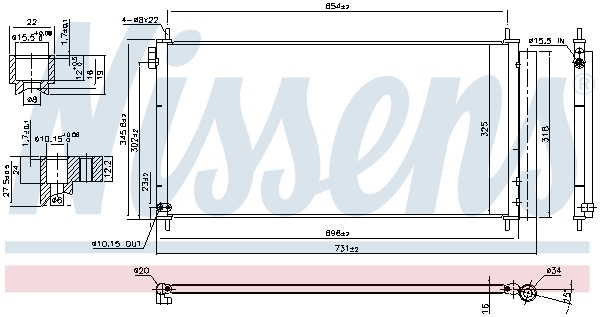 NISSENS 940534 кондензатор,...