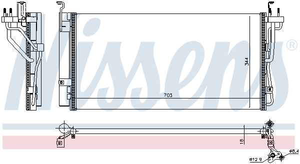 NISSENS 940552 кондензатор,...