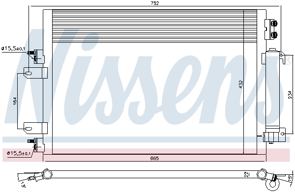 NISSENS 940570 кондензатор,...