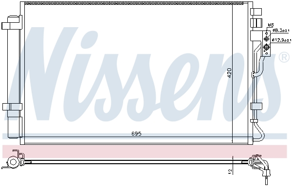 NISSENS 940595 кондензатор,...