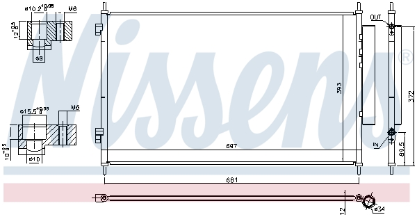 NISSENS 940811 кондензатор,...