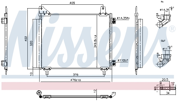 NISSENS 940946 Condenser,...