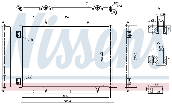 NISSENS 941276 кондензатор,...