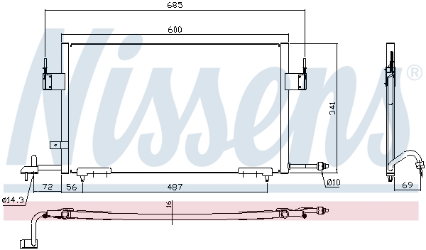 NISSENS 94200 кондензатор,...