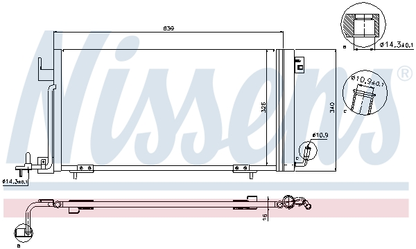 NISSENS 94321 кондензатор,...